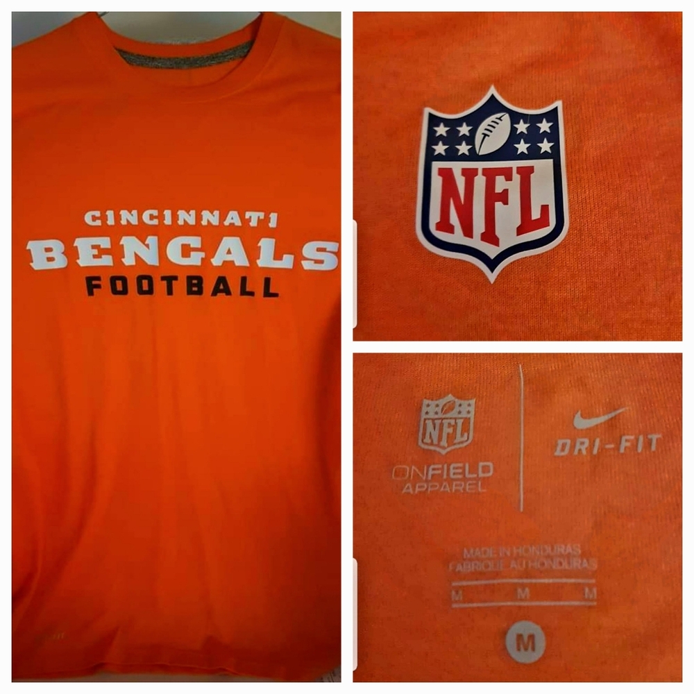 Officially Licensed Nike Dri-Fit On Field Cincinnati Bengals Shirt Size Medium